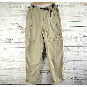 REI Co-op Convertible Pants Sahara  Zip Off Cargo Hiking Mens XL 32L Beige